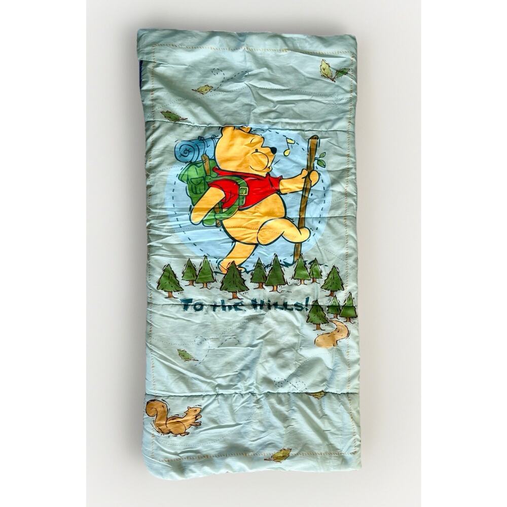 Disney Winnie The Pooh Camp Sleeping Bag “To The Hills” 30”x60” Vintage 90s